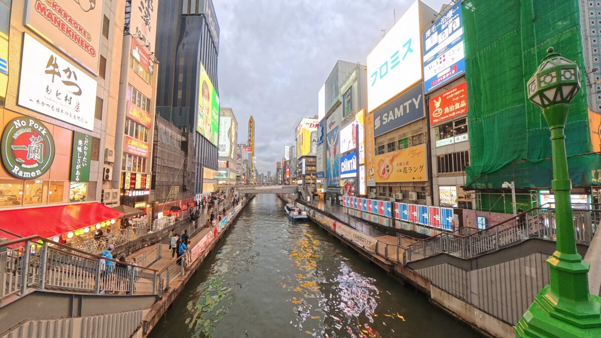 道頓堀川の画像（Insta360 X5PureVideoにて撮影）