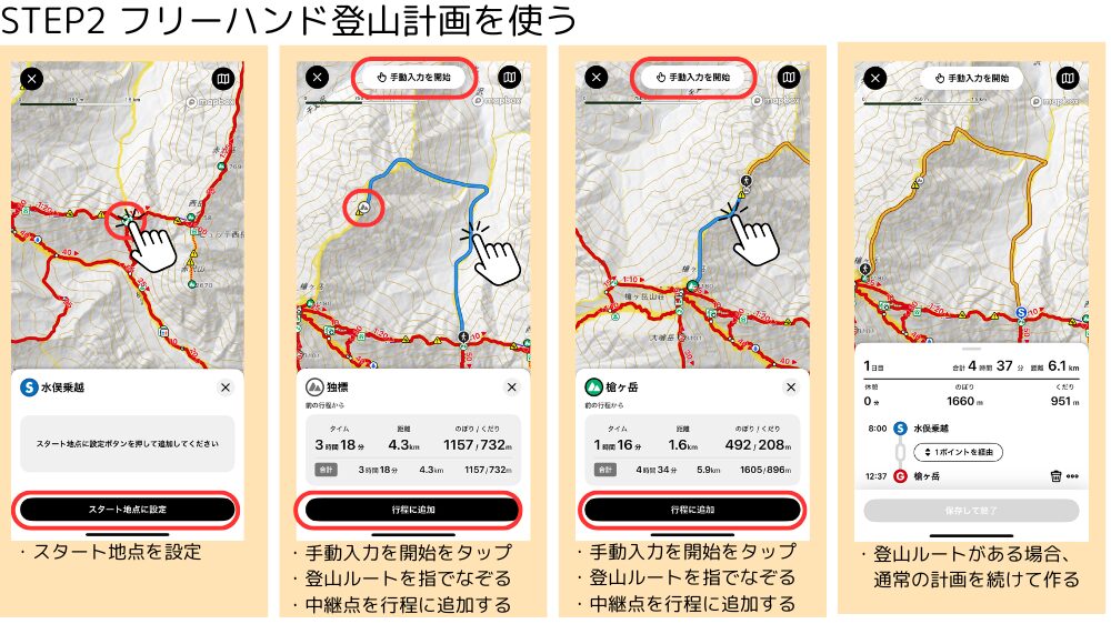 フリーハンド登山計画の作り方の画像2