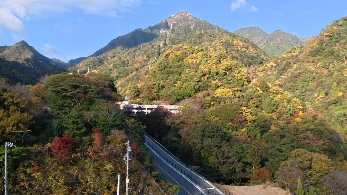 紅葉する御在所岳の景色_2倍ズームの画像_DJI Osmo Action 5 Proにて撮影