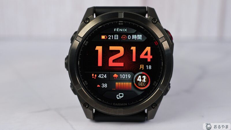 Garmin Fēnix 8 Pro AMOLED 51mm の正面外観