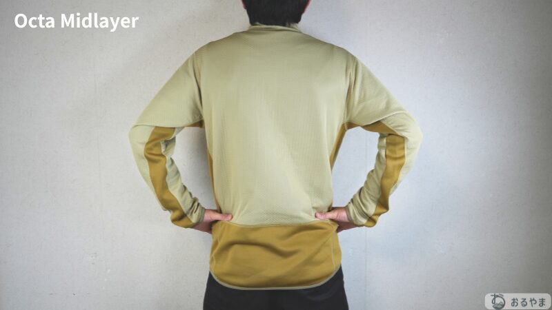 Octa Midlayer 178cm Lサイズ着用時のフィット感 (2)