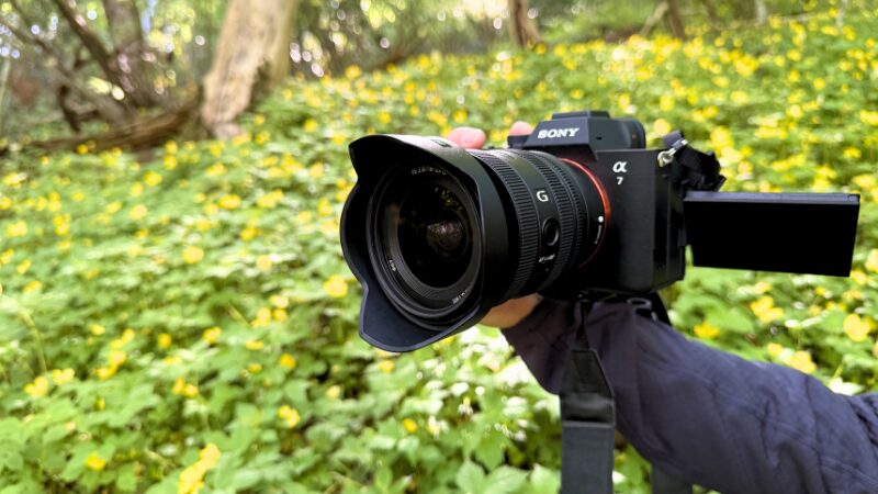 SONY α7 V × FE16-25mmで撮影している様子