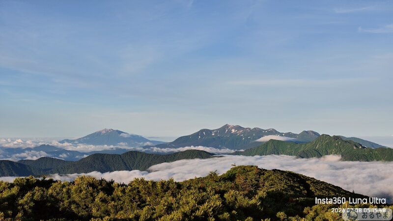 蝶ヶ岳からLuna Ultraで撮影した御嶽山