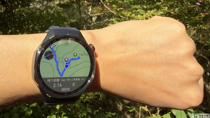HUAWEI WATCH GT 7 Pro 金剛山でルートと現在地を表示