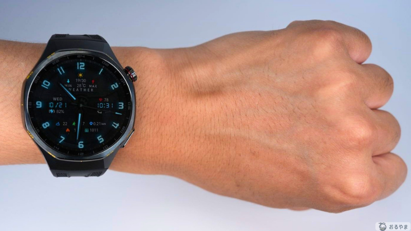 HUAWEI WATCH GT 7 Pro を腕に着けたところ