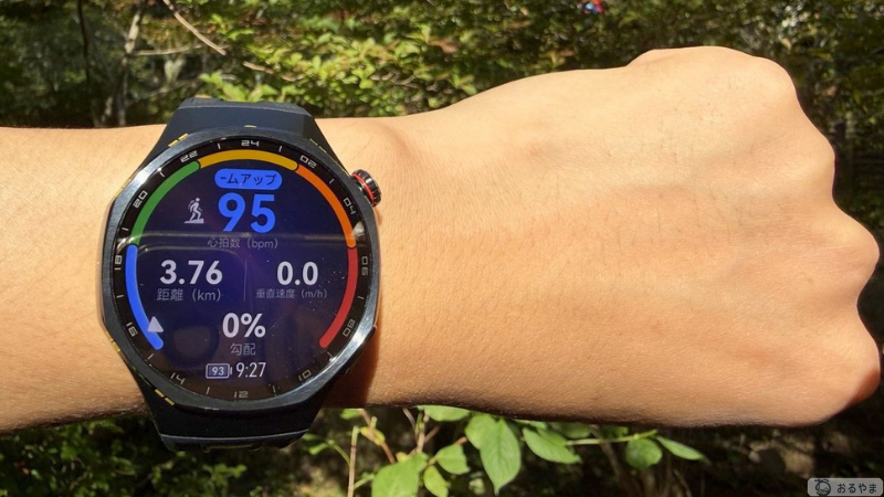 HUAWEI WATCH GT 7 Pro 晴れた金剛山の日なたでも数字が読めます