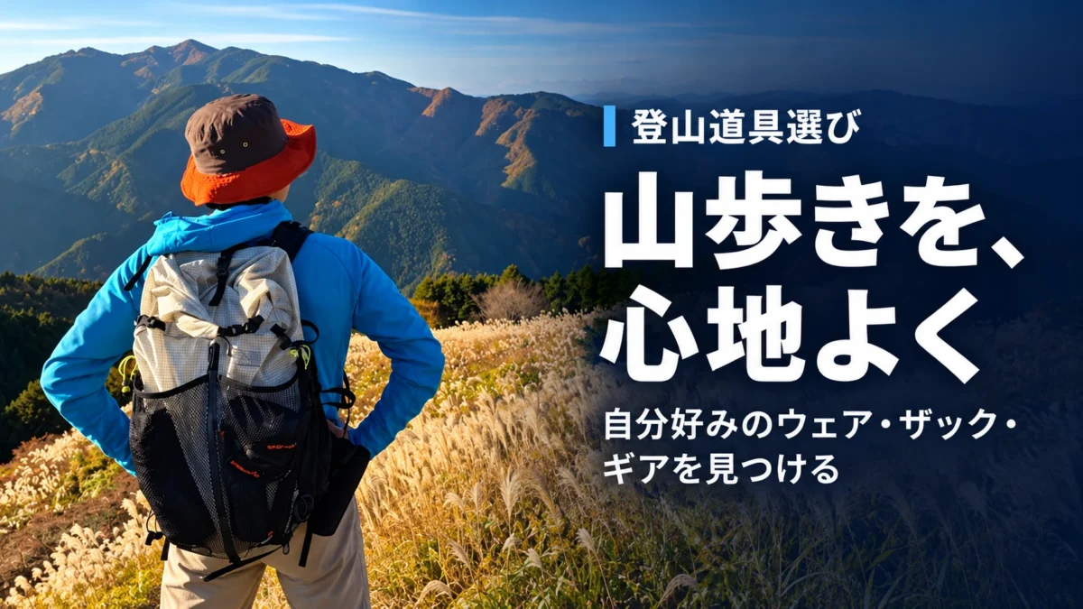 登山道具選び。山歩きを、心地よく。自分好みのウェア・ザック・ギアを見つける