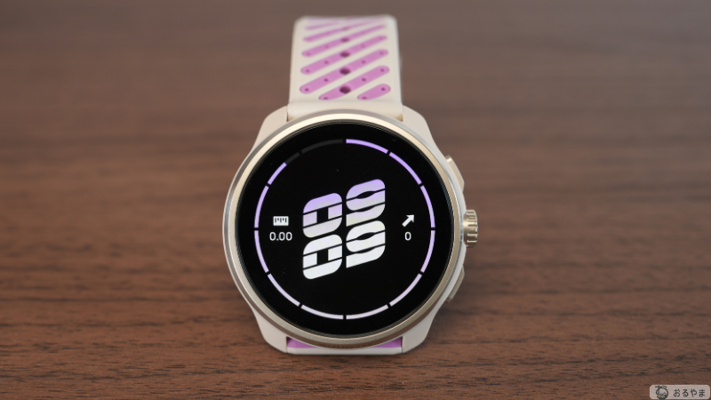 SUUNTO RACE 3S（Titanium Orchid）の正面