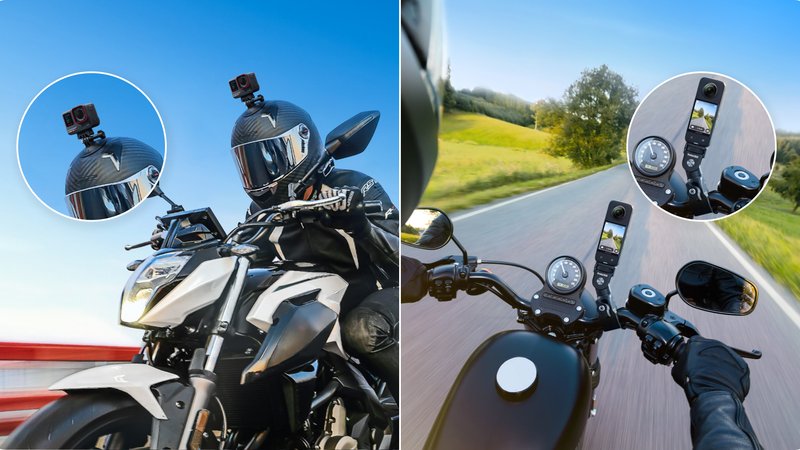 バイク撮影セットを使っている様子